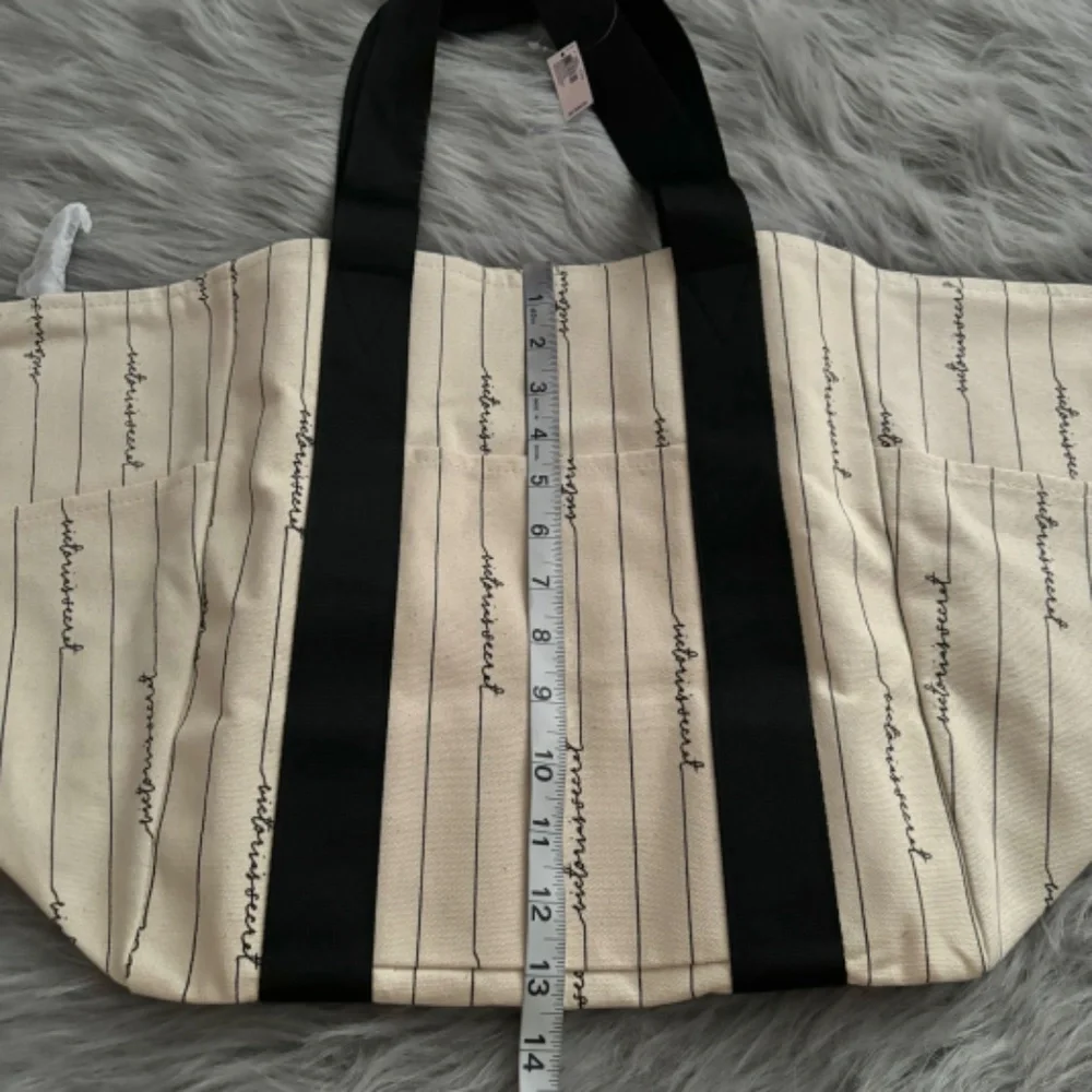 Victorias Secret Nwt Striped Logo Purse Tote Bag